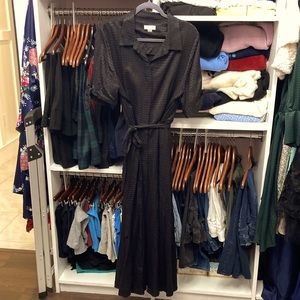 Calvin Klein Black Houndstooth Dress 16